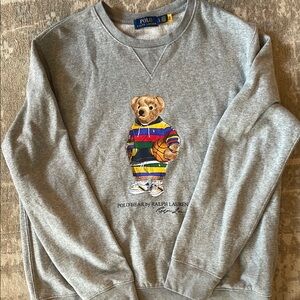 Ralph Lauren Gray Sweatshirt with Polo Bear
